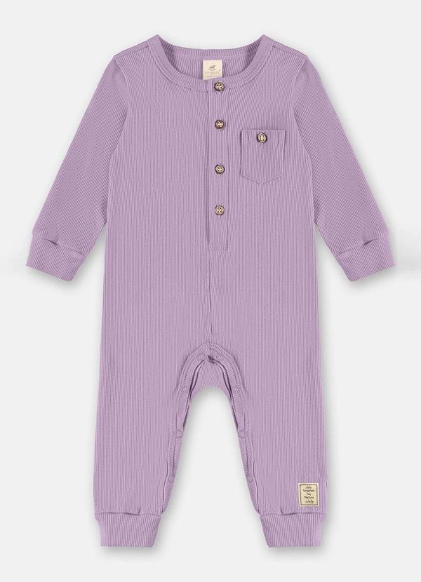 Up Baby - Macacão Nature Unissex Bebê Roxo
