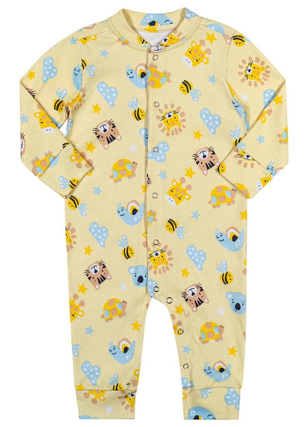 Alenice - Macacão Nossos Amigos da Floresta Amarelo