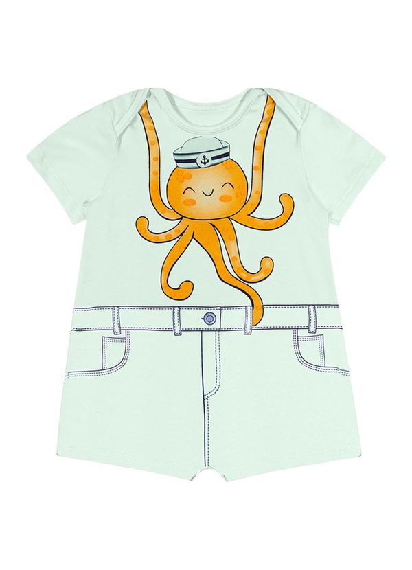 Alenice - Macacão o Polvo Oliver Menino Verde