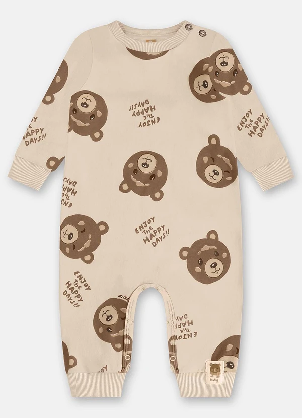 Up Baby - Macacão para Bebê Menino Bege 2