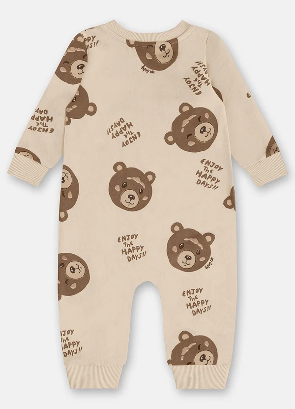 Up Baby - Macacão para Bebê Menino Bege 3