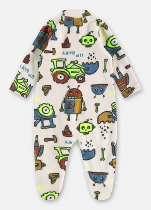 Up Baby - Macacão para Bebê Unissex Bege - UP BABY