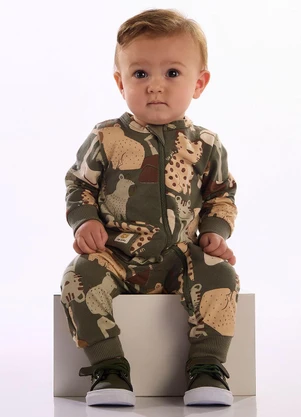 Up Baby - Macacão Saruel Cotton Verde - UP BABY