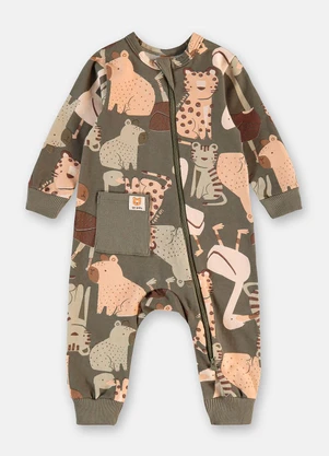 Up Baby - Macacão Saruel Cotton Verde - UP BABY