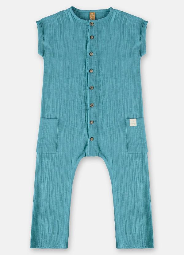 Up Baby - Macacão sem Manga para Menino Azul 2