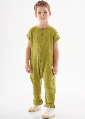 Up Baby - Macacão sem Manga para Menino Verde - UP BABY