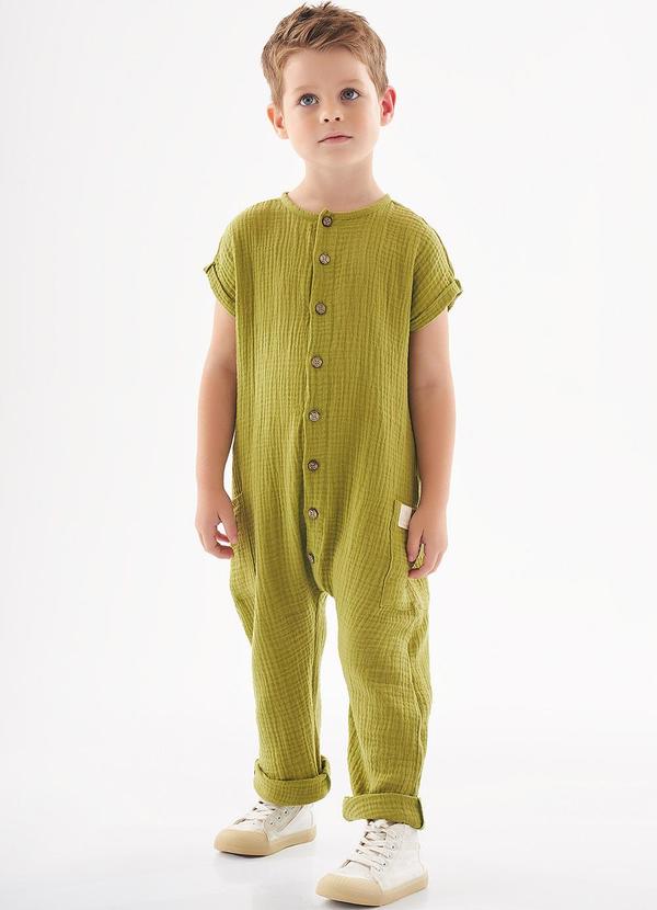 Up Baby - Macacão sem Manga para Menino Verde