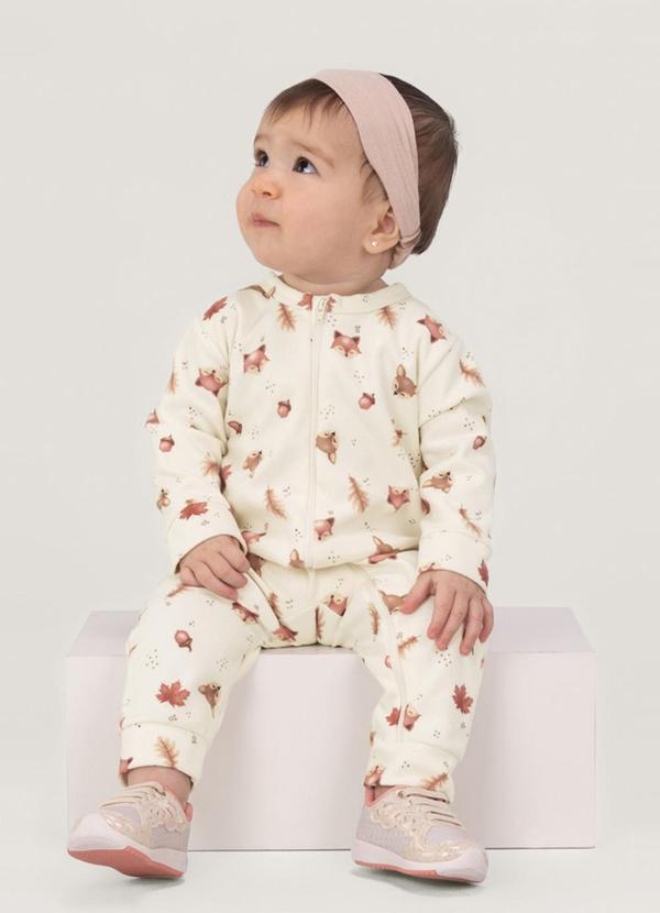 Brandili Baby - Macacão Soft Bebê Unissex Natural