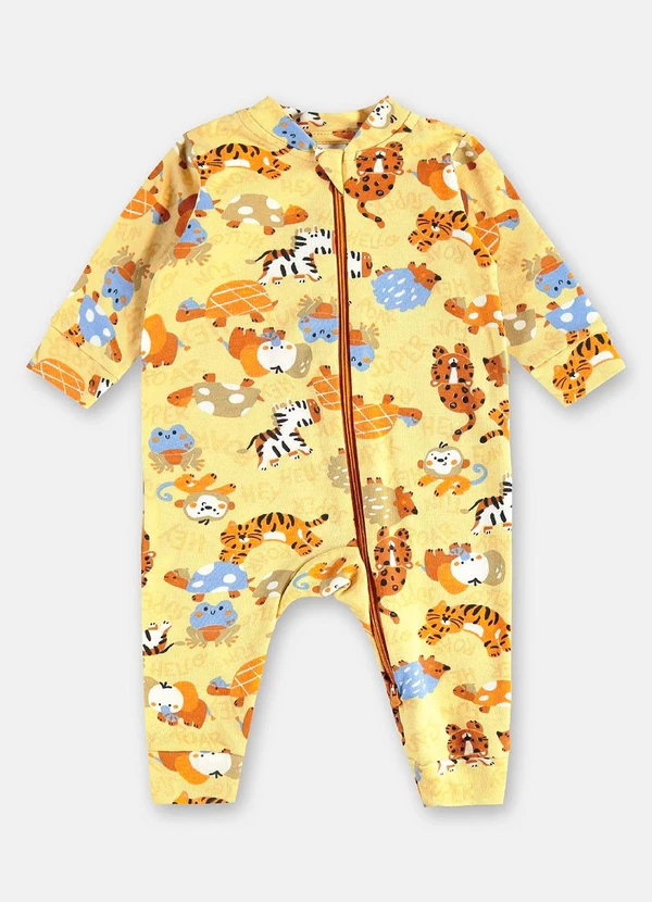 Up Baby - Macacão Suedine para Bebê Menino Verde