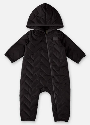 Up Baby - Macacão Texturizado Bebê Menino Preto - UP BABY