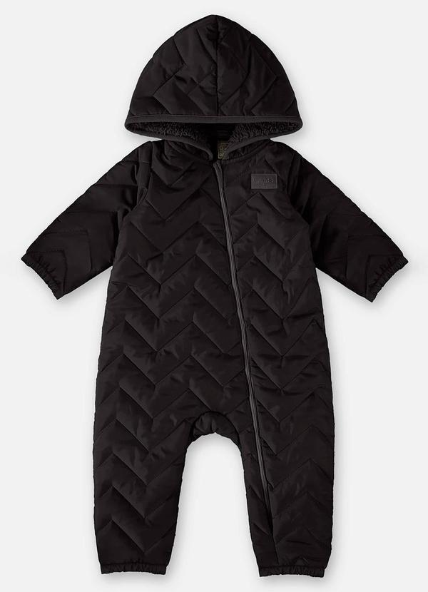 Up Baby - Macacão Texturizado Bebê Menino Preto