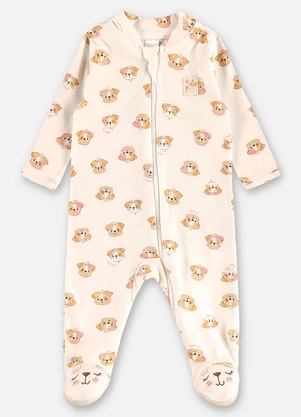 Up Baby - Macacão Unissex Bebê Bege - UP BABY