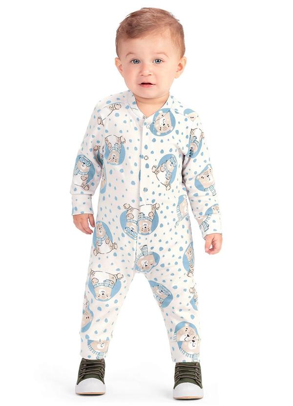 Alenice - Macacão Ursinho Unissex Branco 1