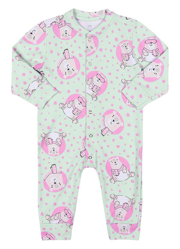 Alenice - Macacão Ursinho Unissex Verde