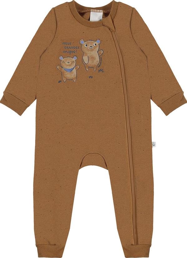 Malwee Kids - Macacão Ursinhos em Moletom Marrom