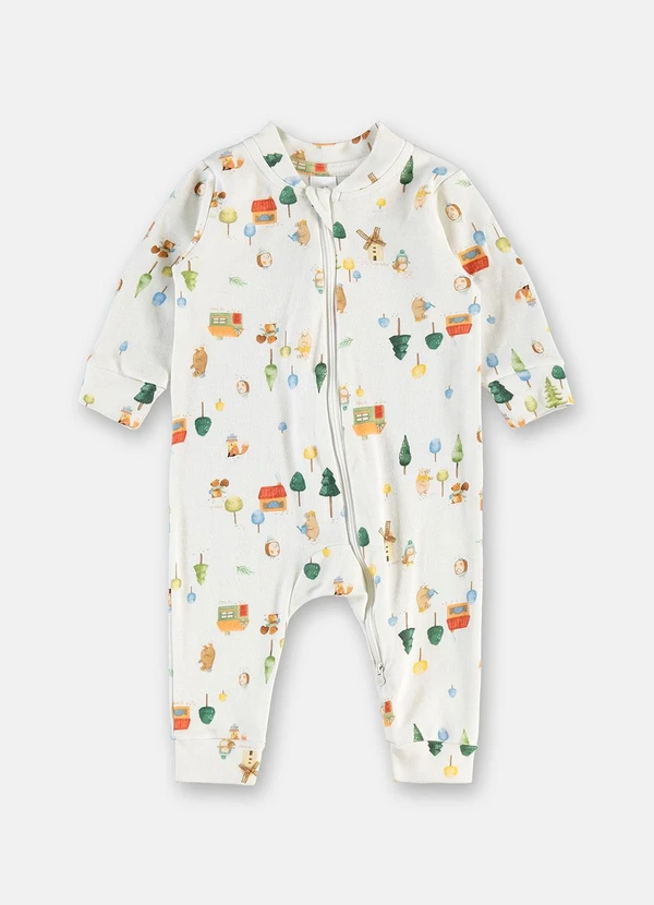 Up Baby - Macacão Zíper Frontal Estampado 2