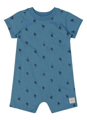 Macaquinho Bebê Algodão Estampado Quimby Azul - QUIMBY