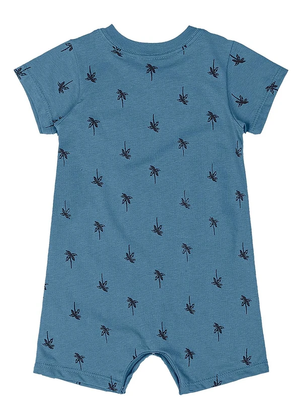 Quimby - Macaquinho Bebê Algodão Estampado Quimby Azul 2