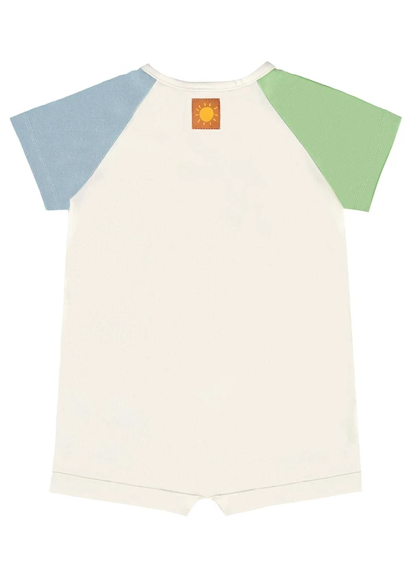 Três e Já - Macaquinho Bebê em Meia Malha Bege 3