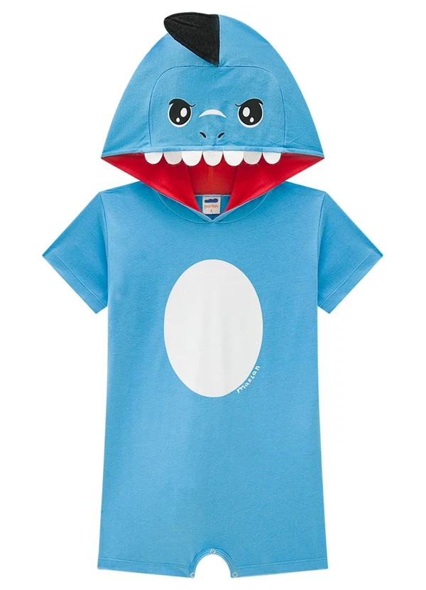 Marlan - Macaquinho Bebê em Meia Malha Penteada Azul 2