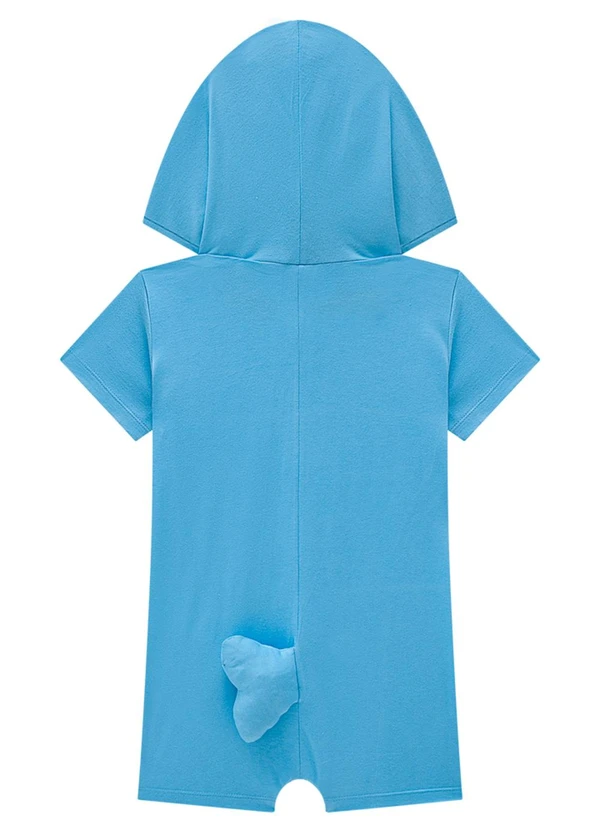 Marlan - Macaquinho Bebê em Meia Malha Penteada Azul 3