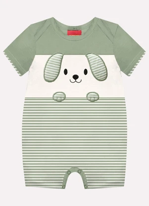 Kyly - Macaquinho Bebê Menino Bordado Verde - KYLY