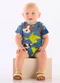 Up Baby - Macaquinho Bebê Menino em Algodão Branco - variação: Azul