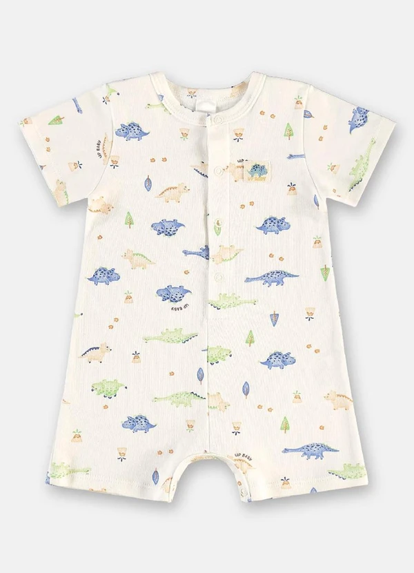 Up Baby - Macaquinho Bebê Menino em Suedine Bege 2