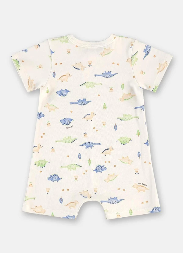 Up Baby - Macaquinho Bebê Menino em Suedine Bege 3