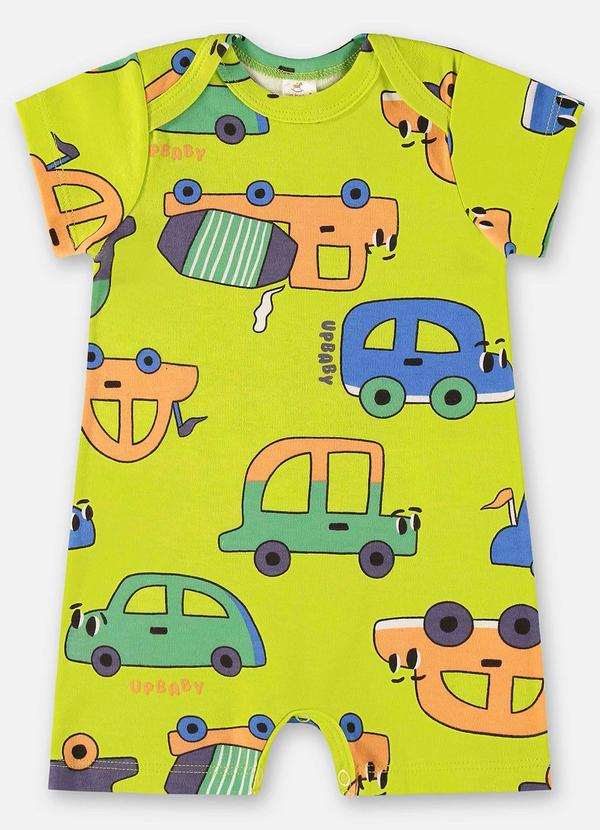 Up Baby - Macaquinho Bebê Menino em Suedine Verde