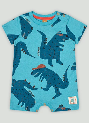 Macaquinho Bebê Menino Estampado Up Baby Azul - UP BABY