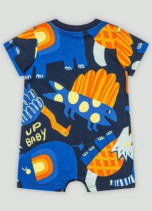Macaquinho Bebê Menino Estampado Up Baby Azul - UP BABY