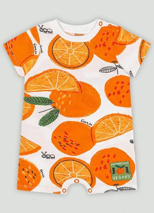 Macaquinho Bebê Menino Estampado Up Baby Branco - UP BABY