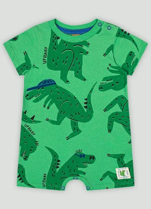 Macaquinho Bebê Menino Estampado Up Baby Verde - UP BABY