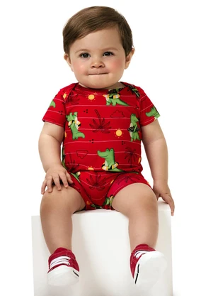Kyly - Macaquinho Bebê Menino Jacaré Vermelho - KYLY