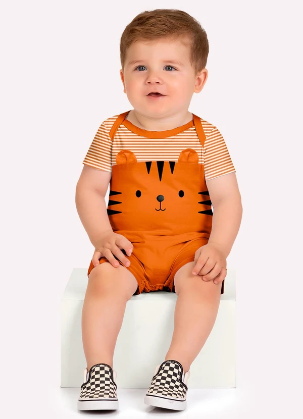 Kyly - Macaquinho Bebê Menino Laranja Laranja