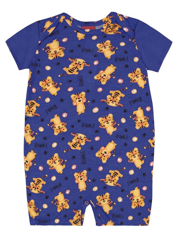 Kyly - Macaquinho Bebê Menino Tigres Azul