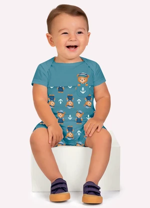 Kyly - Macaquinho Bebê Menino Ursinhos Azul - KYLY