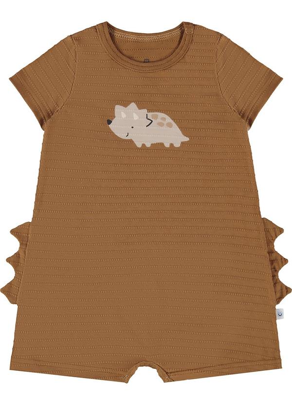 Malwee Kids - Macaquinho Caramelo Dino com Aplique Menino 2