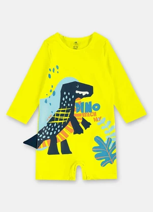 Macaquinho Dino Praia Fps+50 Up Baby Amarelo - UP BABY