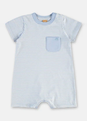 Up Baby - Macaquinho em Cotton para Bebê Menino Azul - UP BABY