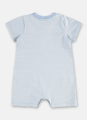 Up Baby - Macaquinho em Cotton para Bebê Menino Azul - UP BABY