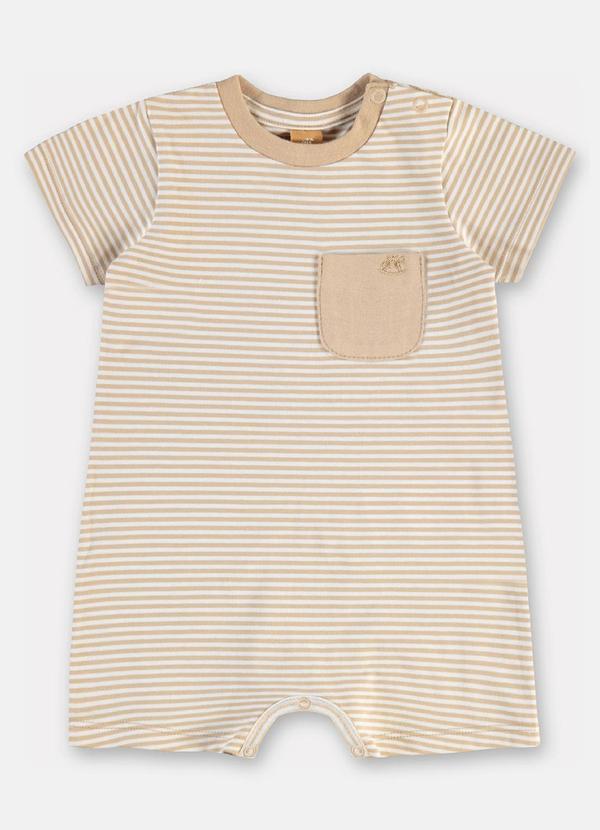Up Baby - Macaquinho em Cotton para Bebê Menino Bege 2