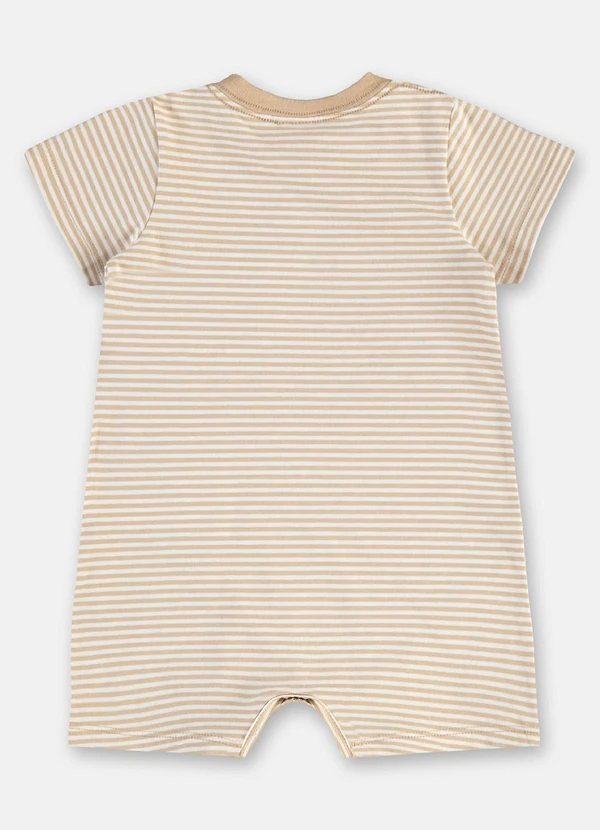 Up Baby - Macaquinho em Cotton para Bebê Menino Bege 3