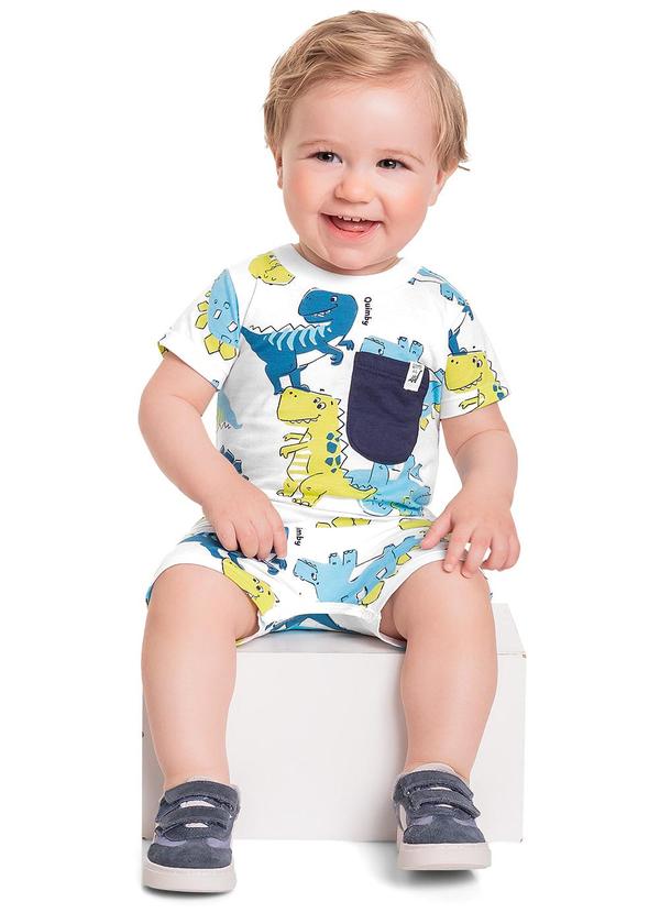 Quimby - Macaquinho em Meia Malha para Bebê Branco