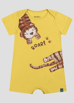 Reirex - Macaquinho Infantil Menino Meia Malha Amarelo - REIREX