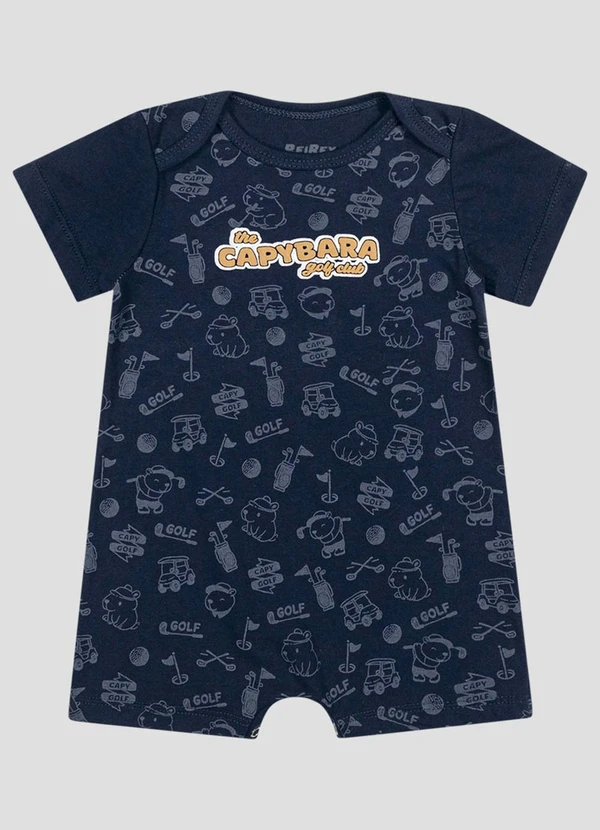 Reirex - Macaquinho Infantil Menino Meia Malha Azul