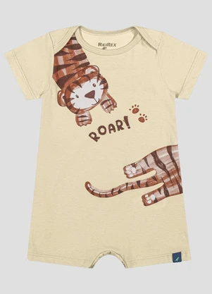 Reirex - Macaquinho Infantil Menino Meia Malha Bege - REIREX