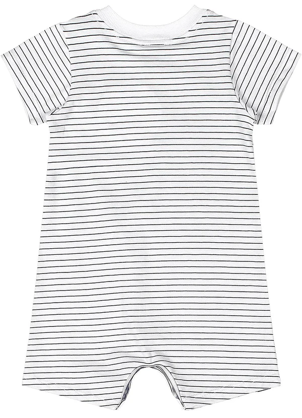 Quimby - Macaquinho Listrado para Bebê Branco 2