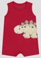Reirex - Macaquinho Meia Malha Dinossauro Vermelho - variação: Vermelho